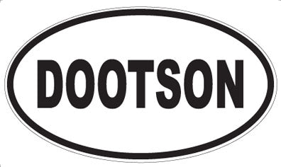 DOOTSON - Oval Magnet