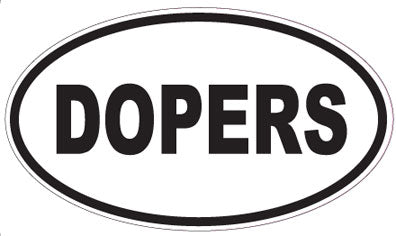 DOPERS - Oval Sticker