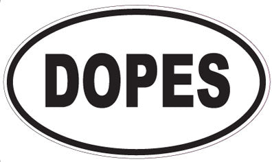 DOPES - Oval Sticker