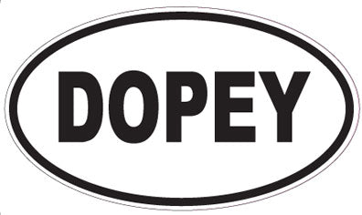 DOPEY - Oval Sticker