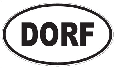 DORF - Oval Sticker