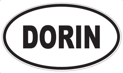 DORIN - Oval Sticker