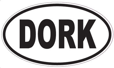 DORK - Oval Sticker