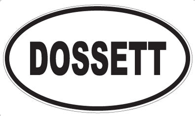 DOSSETT - Oval Sticker