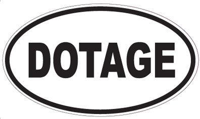 DOTAGE - Oval Sticker