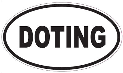 DOTING - Oval Sticker
