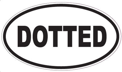 DOTTED - Oval Sticker