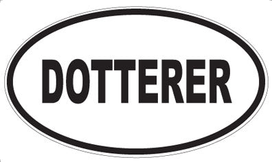 DOTTERER - Oval Sticker