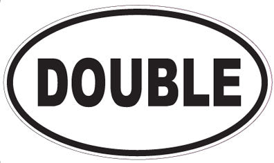 DOUBLE - Oval Sticker