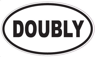 DOUBLY - Oval Sticker