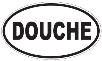 DOUCHE - Oval Sticker