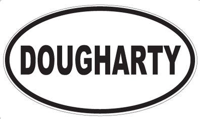 DOUGHARTY - Oval Magnet