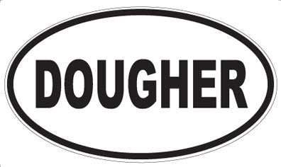 DOUGHER - Oval Sticker