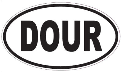 DOUR - Oval Sticker