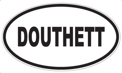 DOUTHETT - Oval Sticker