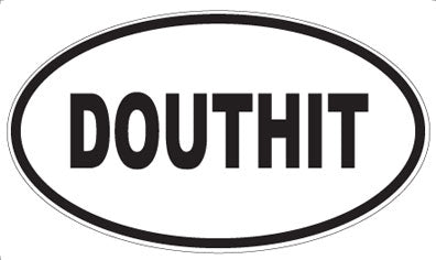 DOUTHIT - Oval Sticker