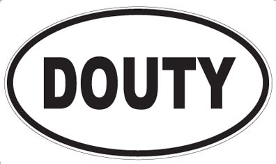 DOUTY - Oval Sticker