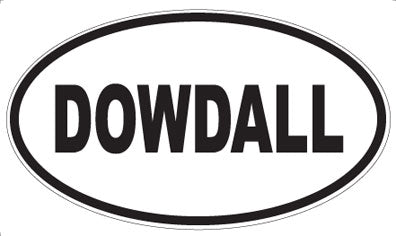 DOWDALL - Oval Sticker