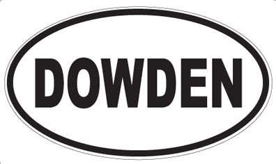 DOWDEN - Oval Sticker