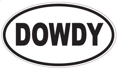 DOWDY - Oval Magnet