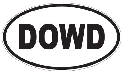 DOWD - Oval Magnet