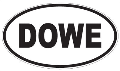 DOWE - Oval Sticker