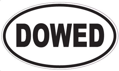 DOWED - Oval Sticker