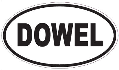 DOWEL - Oval Sticker