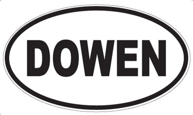 DOWEN - Oval Sticker