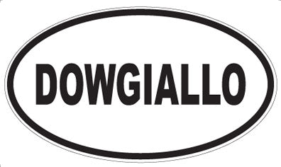 DOWGIALLO - Oval Sticker