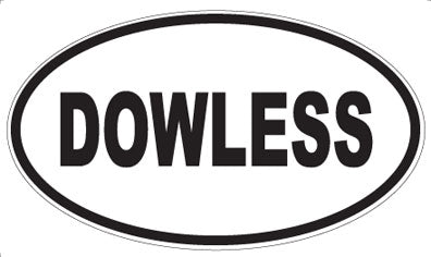 DOWLESS - Oval Sticker