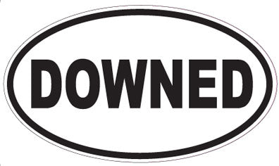 DOWNED - Oval Sticker
