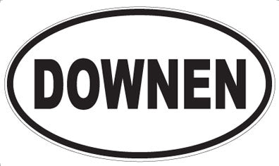 DOWNEN - Oval Sticker
