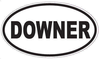 DOWNER - Oval Sticker