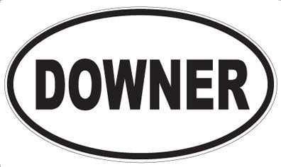 DOWNER - Oval Magnet