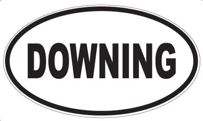 DOWNING - Oval Magnet