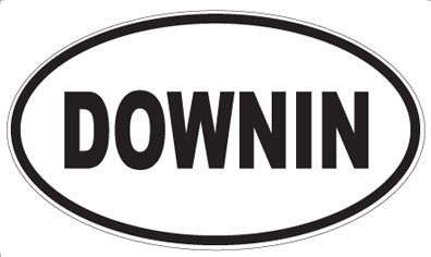 DOWNIN - Oval Magnet