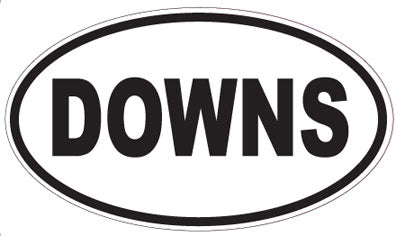 DOWNS - Oval Magnet