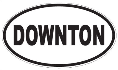DOWNTON - Oval Sticker