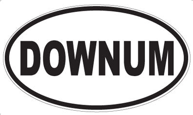 DOWNUM - Oval Sticker