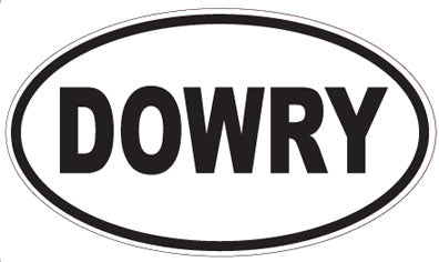 DOWRY - Oval Sticker