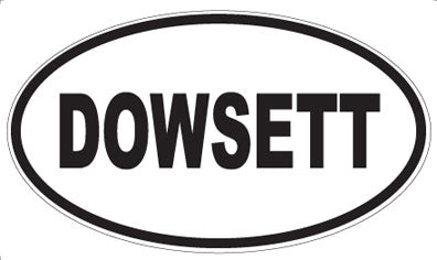 DOWSETT - Oval Sticker