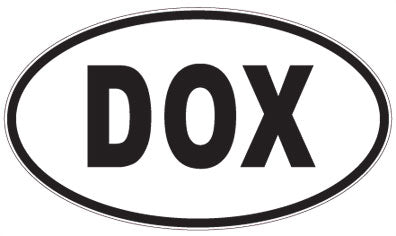 DOX - 3 Letter Initials Oval Sticker
