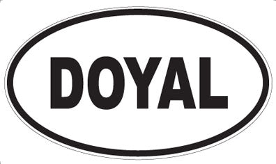 DOYAL - Oval Sticker