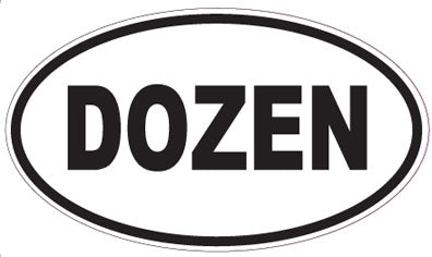 DOZEN - Oval Sticker