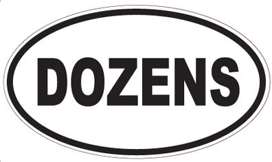 DOZENS - Oval Sticker