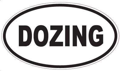 DOZING - Oval Sticker