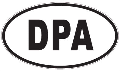 DPA - 3 Letter Initials Oval Sticker