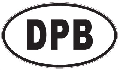 DPB - 3 Letter Initials Oval Sticker