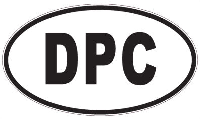 DPC - 3 Letter Initials Oval Sticker
